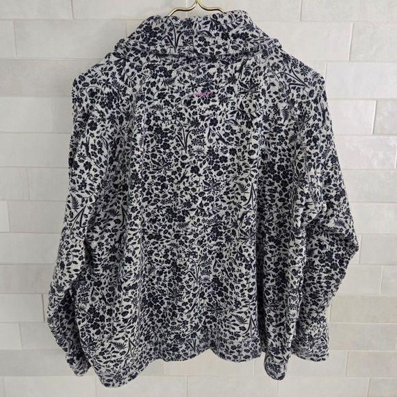 Joules Nadia Floral Print Funnel Neck Pullover Sweatshirt Blue Gray Size 14 - Picture 10 of 10